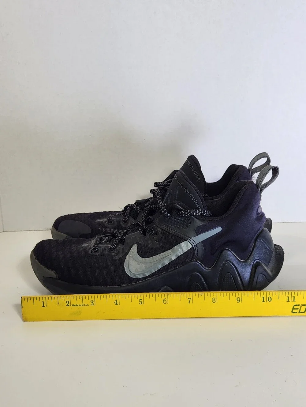 Nike Giannis Immortality Men's US 8 Low Top Basketball Sneakers Shoes Black Grey